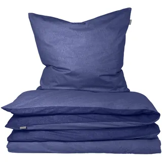 SCHIESSER Wendebettwäsche Doubleface Blau 135 x 200 cm + 80 x 80 cm