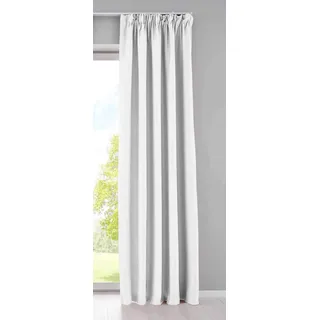 Gardinenbox Vorhang Blickdicht »Newyork« verdeckte Schlaufen Weiß HxB 245x140 cm 1er-Pack Thermo-Gardine Verdunkelungsvorhang Blackout schalldämmend ÖKOTEX Kräuselband Raffhalter, 202020610