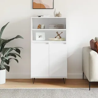 vidaXL Highboard Weiß 60x36x110 cm Holzwerkstoff - Weiß