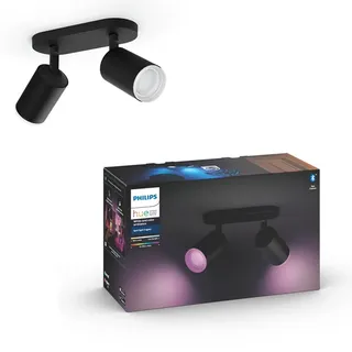 Philips Hue Fugato 2-er Spots 5.7W - schwarz