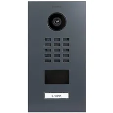DoorBird D2101V IP Video Türstation, Schiefergrau (RAL 7015) | Video-Türsprechanlage mit 1 Ruftaste, RFID, HD-Video, Bewegungssensor