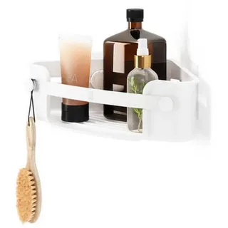 Umbra Duschablage FLEX Klebe-Eckbehälter, weiß