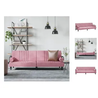 vidaXL Schlafsofa mit Armlehnen Rosa Samt