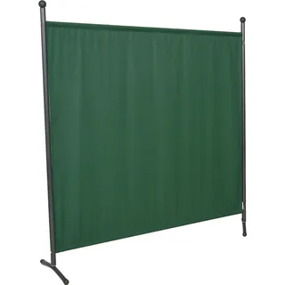 Angerer Stellwand 178 x 178 cm, Sicht- & Sonnenschutz, Raumtrenner, Innen & Outdoor Büro Balkon/Terrasse, Schlafzimmer, Garten, Made in Germany, waschbare Bezüge, Polyacryl grün