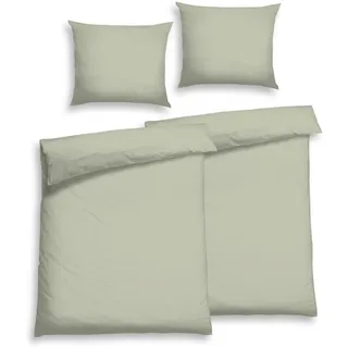 Florella Bettwäsche "Uni pastell gruen Edel-Satin, 100% Baumwolle", pastell grün