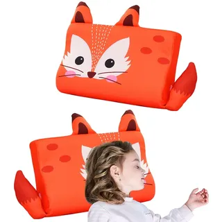 KBIBCK Schlummerkids Kissen,Calmly Kinderkissen, Atmungsaktiv Calmly Kinderkissen,Schlummerkids Ruhiges Kissen für Kinder,Ergonomisch Schlummerkissen Kinder für Besseren und Gesünderen Schlaf (Fuchs)