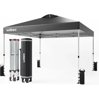 Wiltec Faltpavillon 3 x 3 m Grau