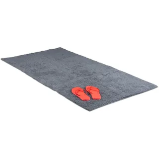 Relaxdays Badteppich Grau 150 x 80 cm