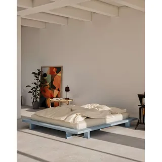 Karup Design »JAPAN BED, FSC®-zertifiziertem Massivholz Futonbett, excl. Matraze« Mit Lattenrost, zeitlos, bequem & in mehreren Farben und Größen erhältlich., blau