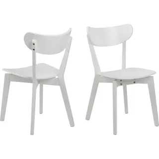 VCM Esszimmerstuhl Roxby Holz weiß 2 Stk.