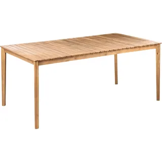 BELIANI Gartentisch Hellbraun es Akazienholz 180x90 cm Rechteckig für 6 Personen Rustikaler Stil Terrasse Outdoor Esstisch Holztisch - Braun