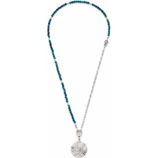 Bild Schmuckset Morina Clip&Mix Damen Halskette aus Edelstahl und Tigerauge-Perlen mit Anhänger, Länge 64 cm, auch als kurze Kette tragbar, Schmuck Geschenk 023243 Set 4 tlg.), blau