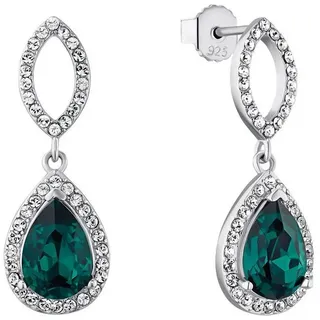 Amor Ohrhänger Tropfen grün 375 Silber