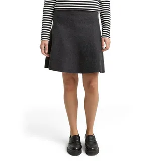 Tom Tailor Denim Damen 1047909 Mini Skater Strickrock, 10522-Shale Grey Melange, XL