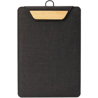 SIGEL KB221 Klemmbrett DIN A5 dunkelgrau/beige, mit Aufstellfunktion, stabiles, stylisches Clipboard mit edler Leinenstruktur, strapazierfähig und leicht abwischbar, für Speisekarten