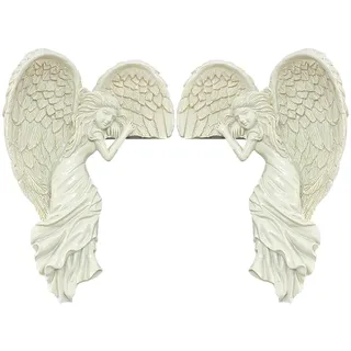 YHan Engelsflügel Wanddekoration, Engel-Türrahmen-Dekoration, Engelsflügel, Engelsflügel, Engelsdekoration, Engelsstatuen für Zuhause, Wohnzimmer, Schlafzimmer, Büro, Figuren, Dekoration, 2 Stück