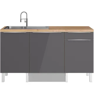 OPTIFIT Pantryküche »Lilly2« Breite 160 cm, wahlweise mit E-Geräten, schwarz