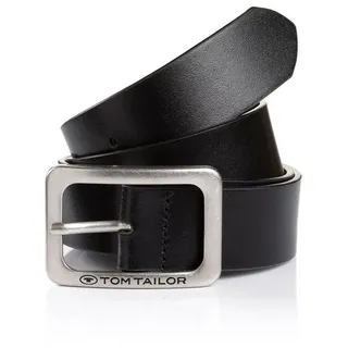 Tom Tailor Ledergürtel TTEVE 4 cm breiter Damen Ledergürtel, kalssiches Must-Have schwarz 85