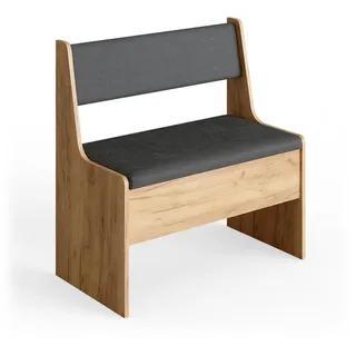 Vicco Roman eiche 77cm Sitzbank mit Truhe Esszimmerbank für Esstisch