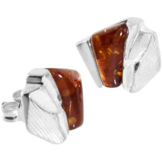 Ostsee-Schmuck Ohrstecker Mette Silber 925 Bernstein Gr. 12