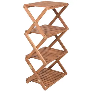 Gardenson Gartenregal , Braun, Akaziefarben , Holz , Akazie , vollmassiv , 30x87x47 cm , FSC 100% , Dekoration, Gartendeko