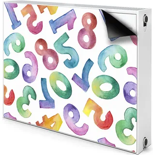Magnet Heizkörper Heizkörper-Abdeckung Heizkörperabdeckung 80x60 cm - Bunte Buchstaben