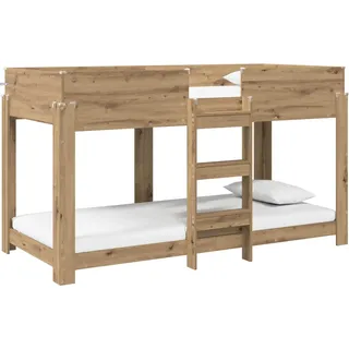 vidaXL Etagenbett für Kinder Artisan-Eiche 80 x 200 cm Holzwerkstoff - Braun