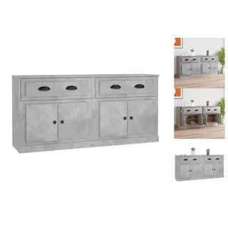 vidaXL Sideboards 2 Stk. Betongrau Holzwerkstoff