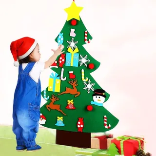 BAKAJI 283548 Alebero Weihnachten, Filz, Grün, Einheitsgröße