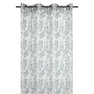 Gardine Vorhang Küchengardine Scheibengardine 140x260 cm creme schwarz Blätter