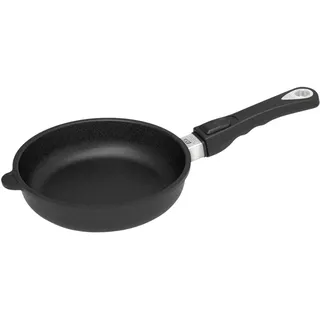 AMT Gastroguss Bratpfanne 20 cm Ø, 5 cm hoch, abnehmbarer Stiel, nicht induktionsgeeignet, Lotan® Antihaft-Veredelung, Gusspfanne (Aluguss), AMZN-520-Z20B