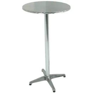 Gardenson Bistrotisch , Silberfarben , Metall , rund , rund , 110 cm , Wohnzimmer, Wohnzimmertische, Beistelltische