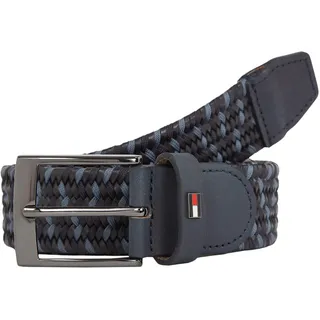 Tommy Hilfiger Herren Gürtel Adan New Elastic Geflochten, Blau (Space Blue), 85 cm