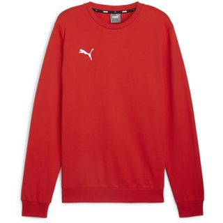 Puma teamGOAL Casuals Crew Neck Sweat, Herren Pullover, PUMA Red-PUMA white