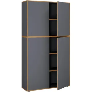 VCM Mid.you Aktenschrank 100x33x183 cm schwarz