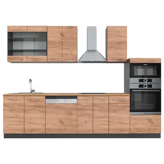 Vicco Küchenzeile Fame-Line 300 cm Eiche/Anthrazit