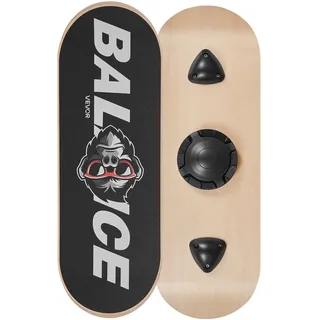 VEVOR Balance Board für Erwachsene (70 cm), Wackelbrett bis 200 kg Belastbar, Balance-Trainingsgerät mit 3-stufigem Bodenabstand und Rutschfester Oberfläche für Core-Training Stehpultübungen Yoga