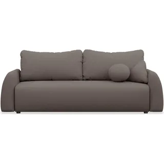 Selsey 3-Sitzer Sofa Nubelle Braun Chenille-Bezug, wasserabweisend , Kunststoff , 244x85x93 cm , Babymöbel & Kindermöbel, Kinderzimmer & Jugendzimmer, Schlafsofas