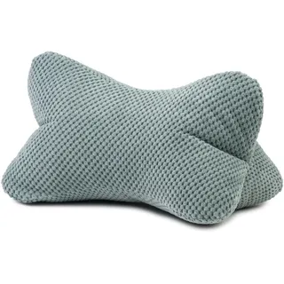 Gözze - Lesekissen Sven, Nackenkissen in genoppter Optik, Lese- und Relaxkissen für Nacken und Rücken, 40 x 25 cm - Salbei