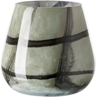Fink Marly/Vase,Windlicht,schwarz,Salbei/H.17cm,D.18,5cm