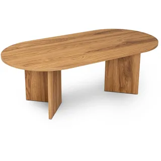 HANAH Home Moderner rustikaler Couchtisch, Lute, 120 x 60 x 40 | aus 100% MDF, Stärke: 18 mm | perfekt für modernes Homeoffice & Arbeitszimmer, Elegantes & funktionales Design