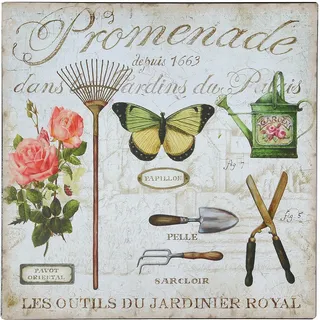 Ambiente Haus Metallbild »Metallbild - Garten (Grün Giesskanne)« 1 Stk. tlg., goldfarben