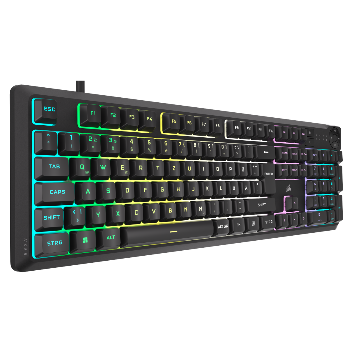 Bild von K55 CORE RGB Tastatur USB QWERTZ Schwarz