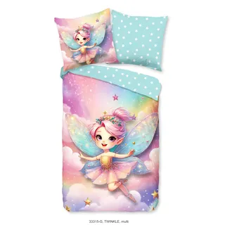 Duvet cover Good Morning 135x200 + 1* 80x80 cm - Fairy in rainbow colors - Bunt