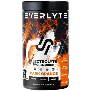 Ausverkauf EVERLYTE - Dark Orange Elektrolyte Pulver / 35 Anwendungen/Ohne Zucker/mit Natrium, Kalium, Calcium, Magnesium & Chlorid/Vegan, Isotonisch & 100% Natürlich/Kölner Liste