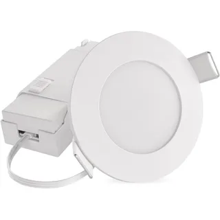 EMOS - LED-Einbauleuchte LORI - Lichtfarbe wechselbar (2700/4000K) - 345lm, flicker-free, 4,5W (Ersatz für 30W Glühbirne) - 30000h - Abstrahlwinkel 110° - IP65 für Innen und Außen - Ø 8,5cm - weiß