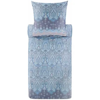 BASSETTI ISOLABELLA Paisleymuster Baumwolle Azurblau 200 x 200 cm + 2 x 80 x 80 cm