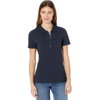 Tommy Hilfiger Klassisches Damen-Poloshirt (Standard- und Übergröße), Marineblau, X-Groß