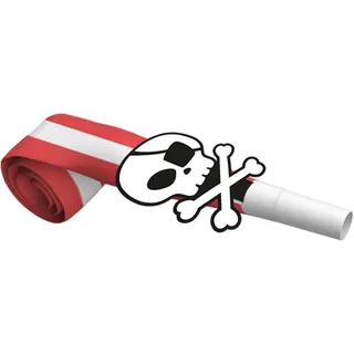 Folat 27478 Piraten Deko Kinder Geburtstag - Luftrüssel - Pirate Party - 6 Stück - Piratenparty Mädchen Junge