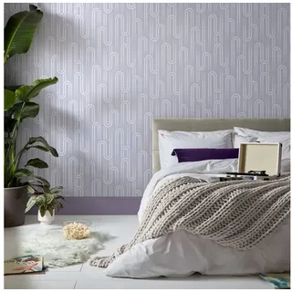 Envy Vliestapete Ups n Downs, glatt, gemustert, (1 St), gemustert, FSC® zertifiziert, mit lebhaftem Druck, 10 Meter Länge lila